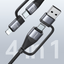 Câble de données USB 4-en-1 en alliage d'aluminium premium