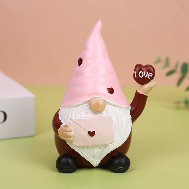 Valentine's Day Dwarf Doll Resin Gift Ornament