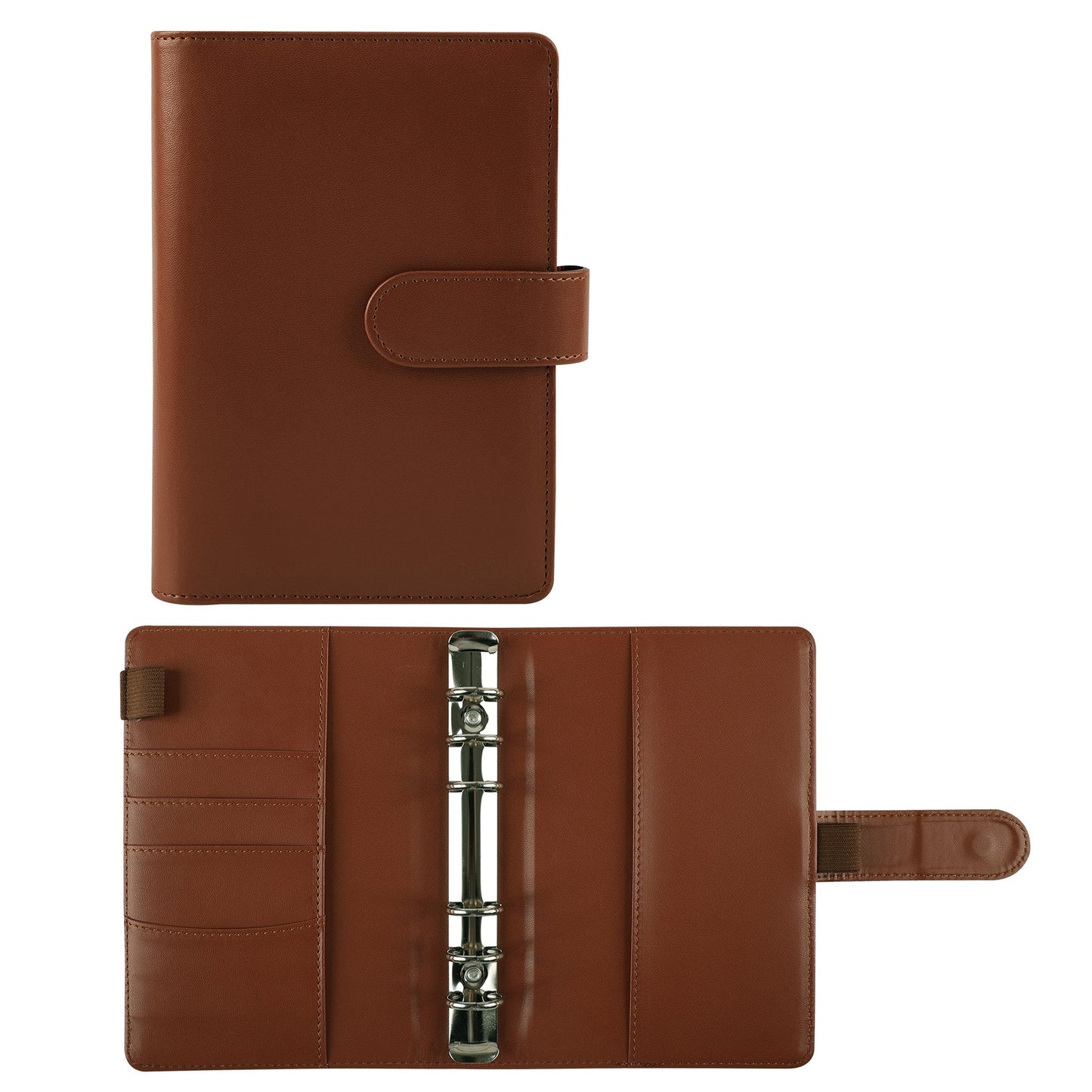 Carnet de budget à anneaux A6 - Cuir PU Macaron