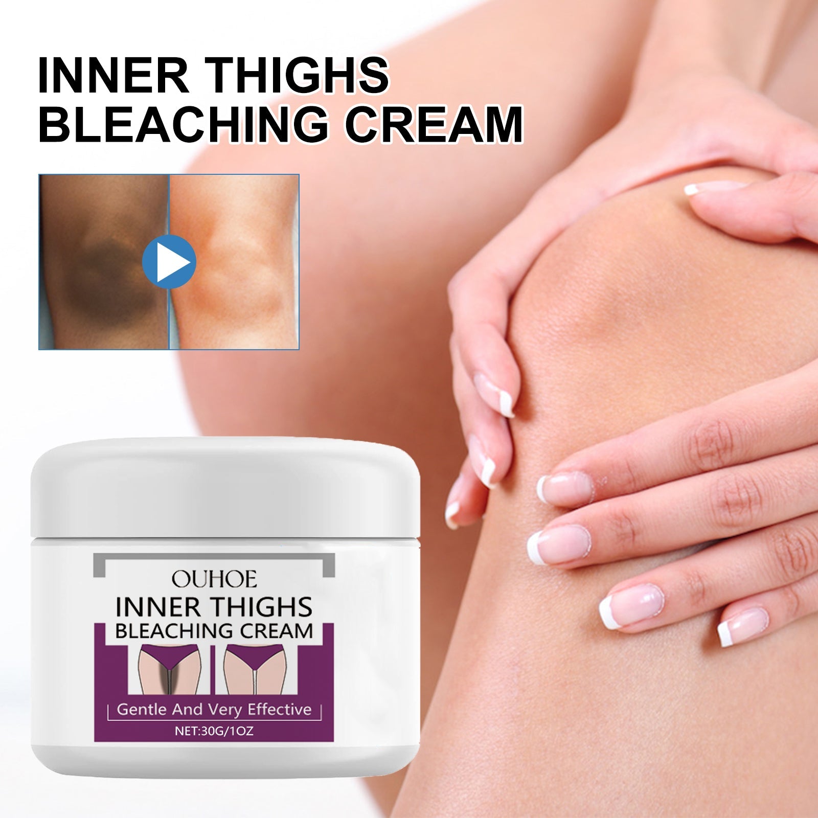 Thigh Radiance Moisturizing And Brightening Cream For Armpit Thighs And Knees - Korvel
