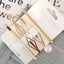 4PCS Colorful Bead Metal Hairpins for Women