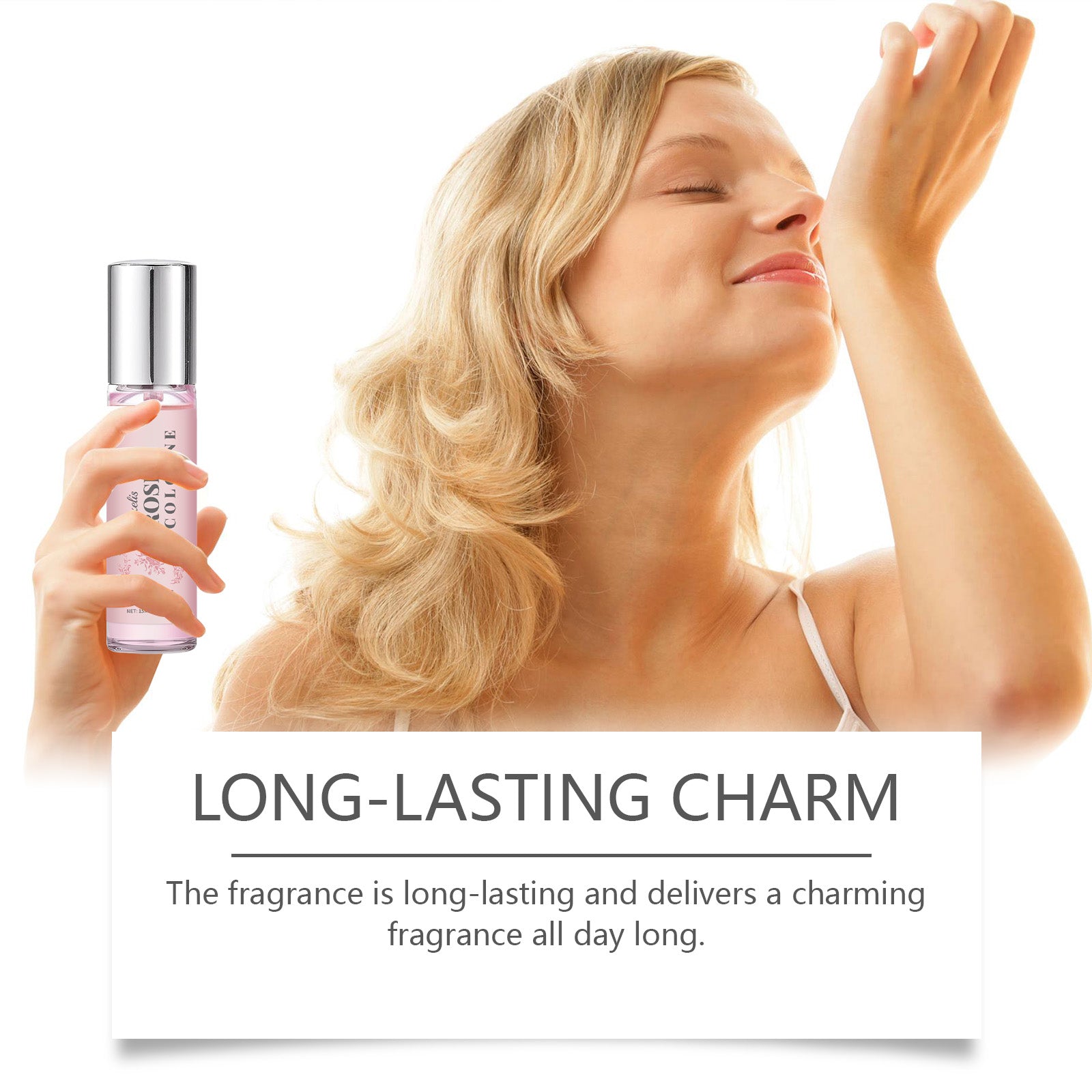 Rose Elegant Roll-On Perfume Women's Wrist Long-Lasting Light Fragrance Fresh Floral Roses Keep Perfume Perfume - Korvel