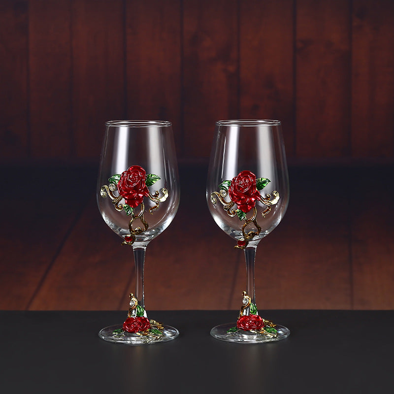 Household enamel crystal glass red wine glass goblet decanter - Korvel