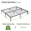 Cadre de lit en métal king size premium