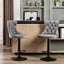 Gray,Set of 2 25-33 Inch,17.7 inch base, Modern Upholstered Bar Stools with Backs Comfortable Tufted for Home Pub and Kitchen - Korvel