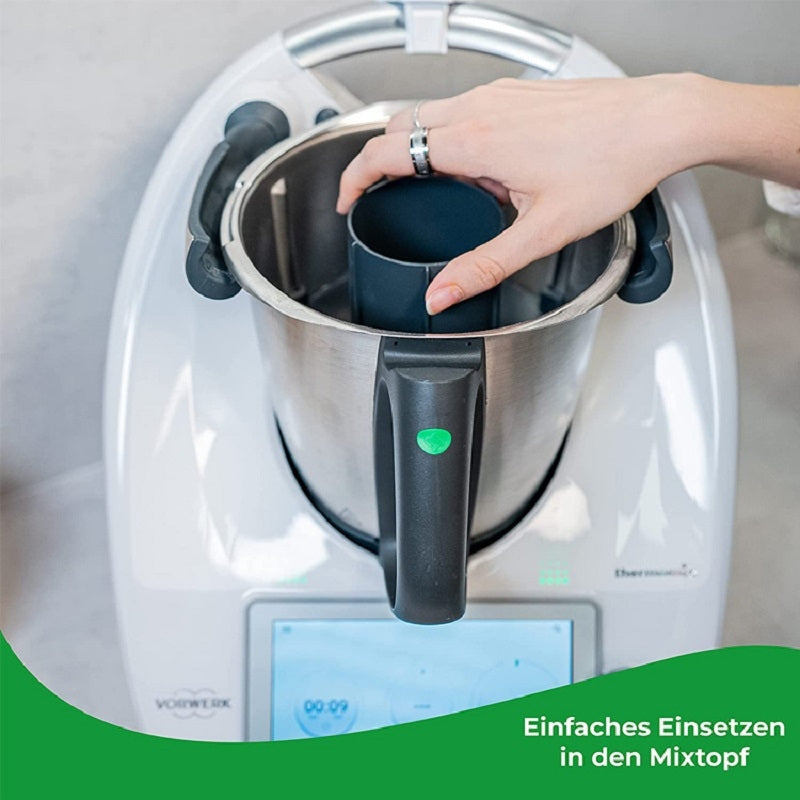 Mixing Bowl Reducer Efficient Chopping Mixing Dicing of Food Garlic Crusher Splash Guard Suitable for Thermomix TM5 TM6 - Korvel