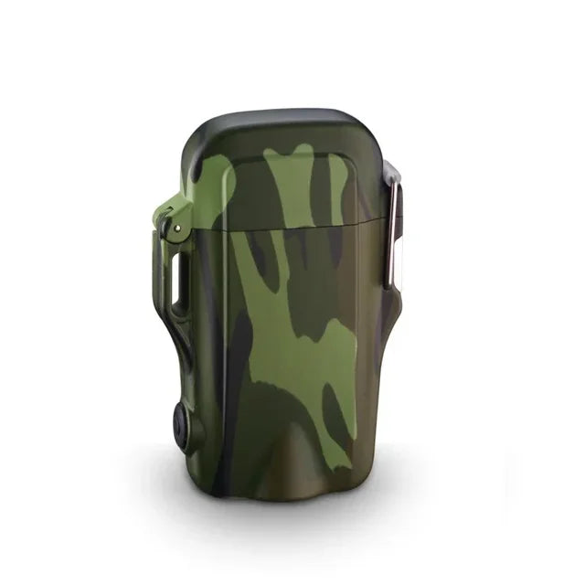 Outdoor Dual Plasma Arc Lighter with Flashlight