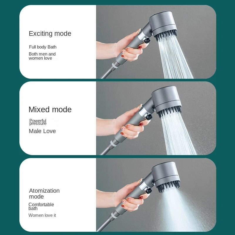 Three-Speed Handheld Shower Nozzle with Filter