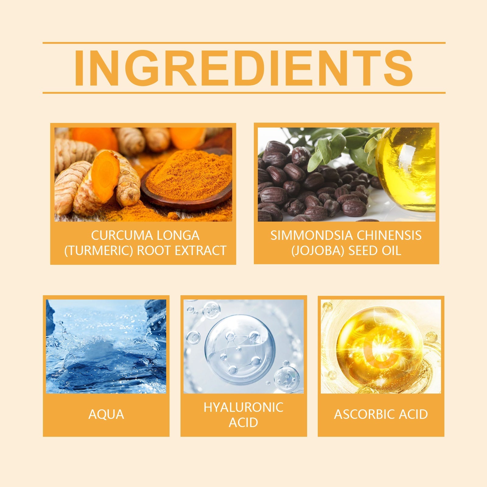 Turmeric Vitamin C Brightening Cream, Moisturizing Even Skin Tone Lighten Acne Mark Brightening Moisturizing Cream - Korvel