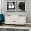 Modern Lift-Up Coffee Table with Storage and Stools