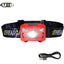 Linterna frontal recargable CREE 5W LED con sensor de movimiento