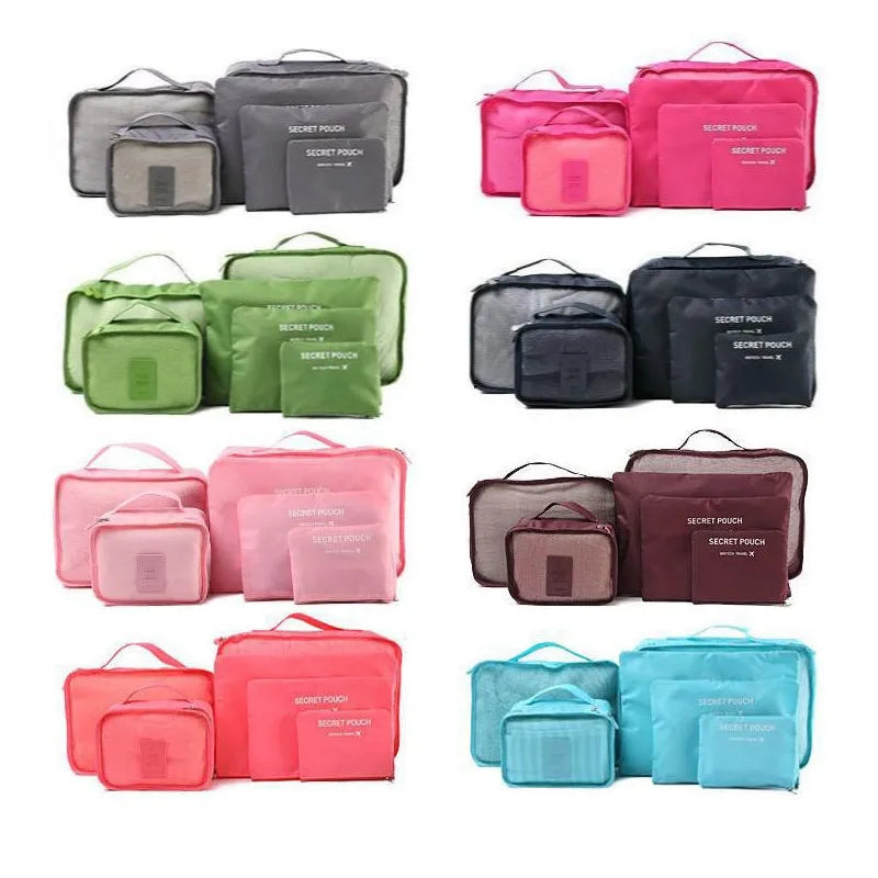 6-Piece Waterproof Travel Storage Bag Set