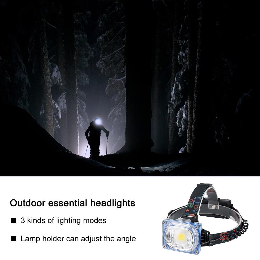 Wide Angle Headlamp 3 Modes USB Rechargeable  Camping COB LED - Korvel