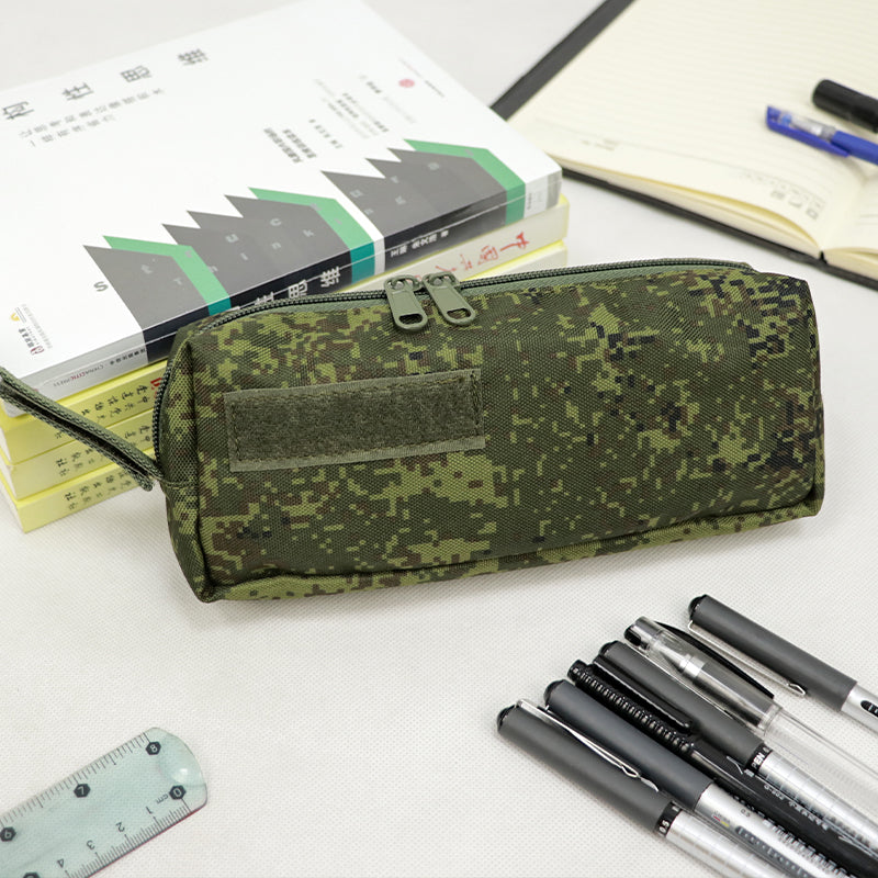 Cold War-era large-capacity tactical storage bag – versatile MOLLE-compatible pouch for students/stationery or tactical use. - Korvel