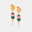 Natural Stone Freshwater Pearl Dangle Earrings - Korvel