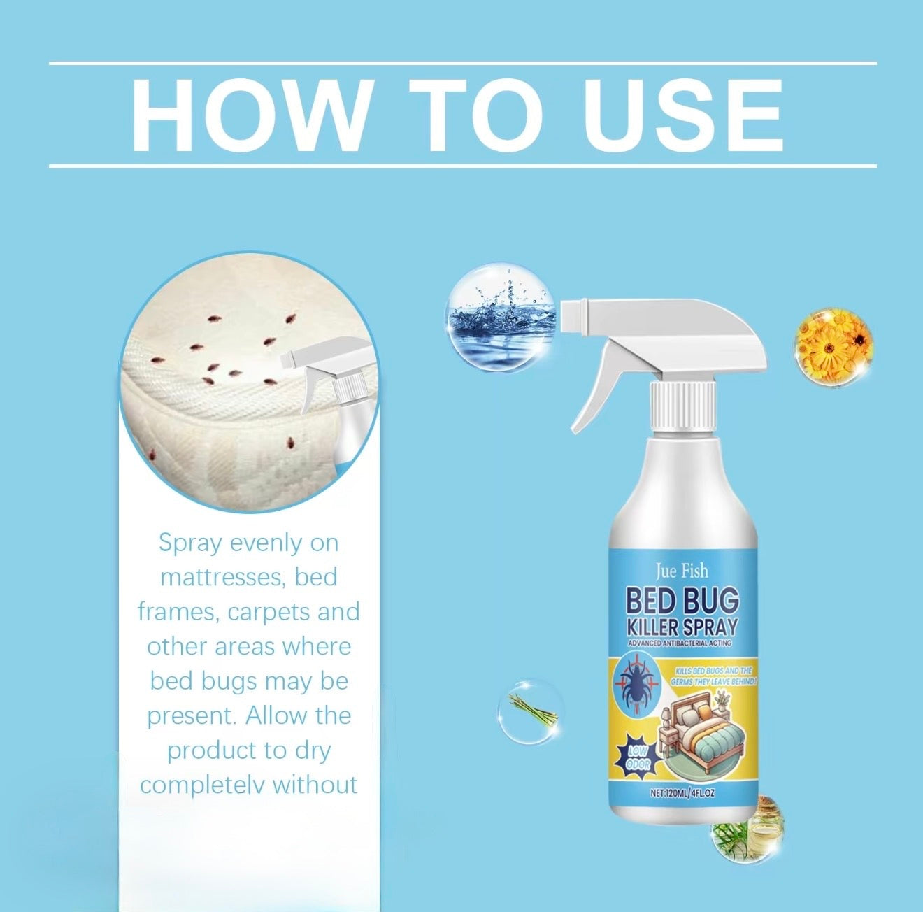 SleepSafe Bed Bug Spray - Family-Safe Pest Control