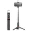Mobile Phone Bluetooth Selfie Stick with Rotating Fill Light and Hidden Tripod Live Streaming Stand - Korvel