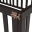Twin Size Wood Floor Bed Frame with Fence and Door Walnut(OLD SKU :WF289661AAL) - Korvel