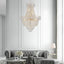 Golden crystal pendant light, large modern luxury ceiling lighting (without light bulbs) - Korvel