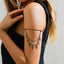 Sweet and Cool Gothic Cross Crystal Chain Multi layer Open Arm Bracelet Hand Ornament Leg Chain - Korvel