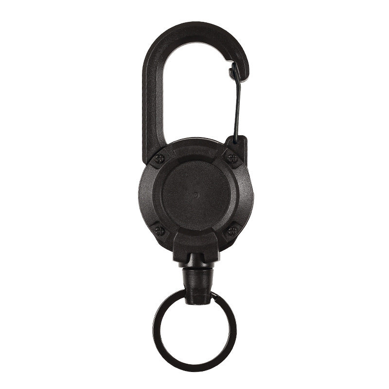 New Outdoor Automatic Retractable Wire Rope Luya Anti-theft Tactical Keychain Telescopic Keychain Retractable Hook Tool - Korvel