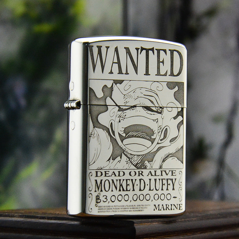 ZORRO Zorro Yellow Cartoon Wanted Brass Kerosene Lighter - Korvel