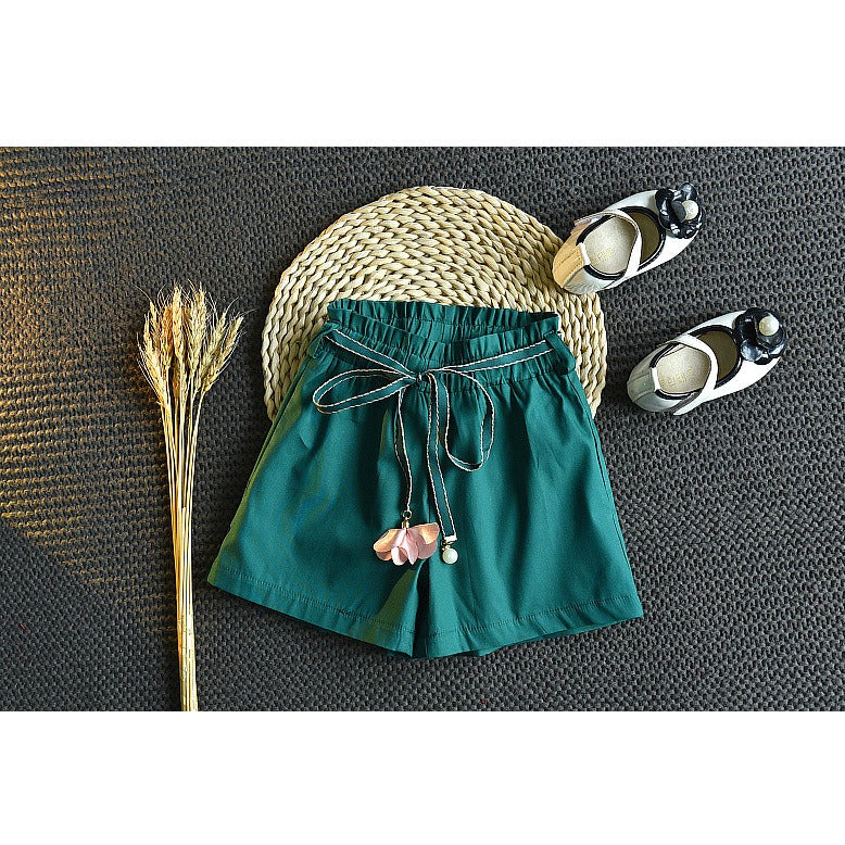 Children's Summer Korean Version Of The Girls' Suit Lace Sleeveless Tops Female Baby Loose Shorts Two-Piece - Korvel