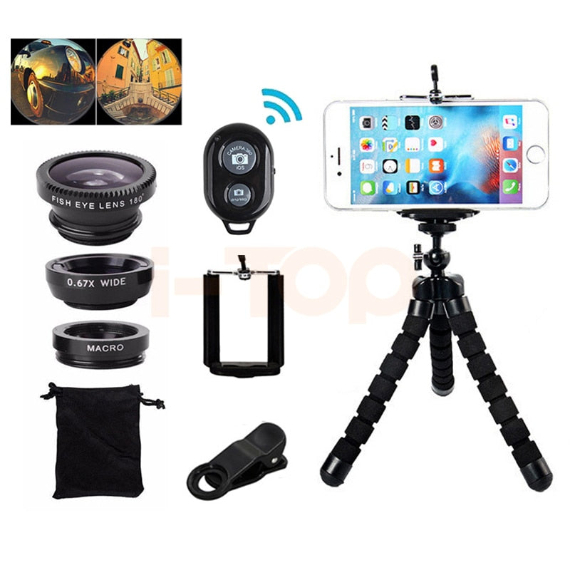 Kit de Lentes para Cámara de Teléfono Móvil 7 en 1