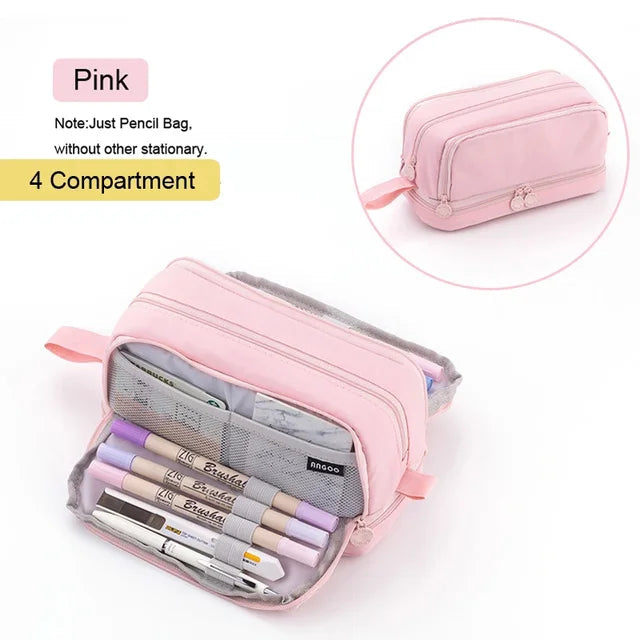 Student essential learning supplies multifunctional large capacity stationery bag pencil case - Korvel