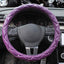 Leather Steering Wheel Covers Crystal Studded Rhinestone Car Steering-Wheel Cover Cases Pink Car Interior Accessories For Girls - Korvel