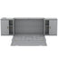 Queen Size Murphy Bed with Shelves, Cabinets and USB Ports,Gray - Korvel