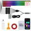 Bande lumineuse intérieure de voiture RGB LED 10-en-1 avec télécommande