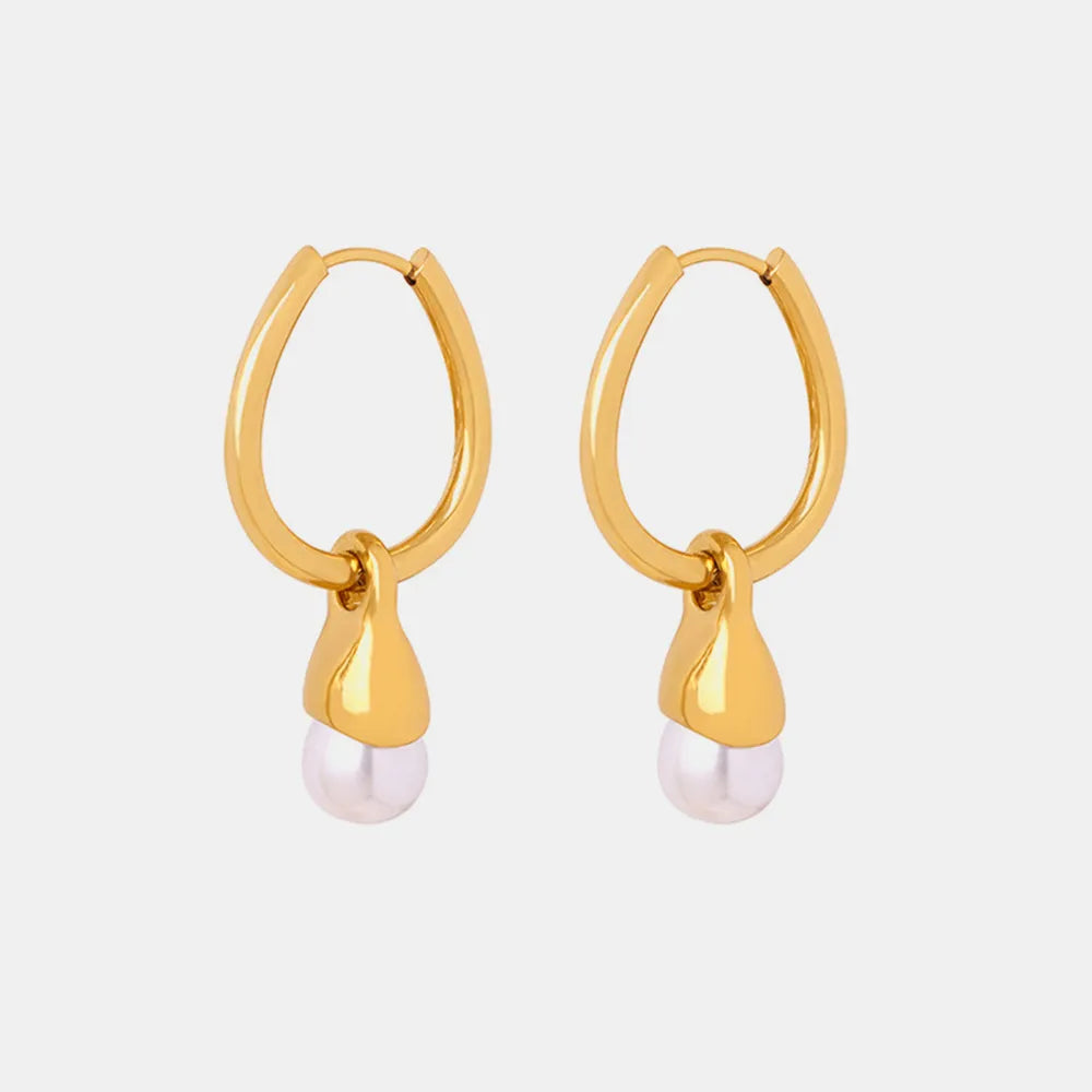 Boucles d'oreilles Huggie en acier titane premium