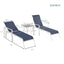 Conjunto de Sillas de Lounge de Exterior de 3 Piezas con Respaldo Ajustable