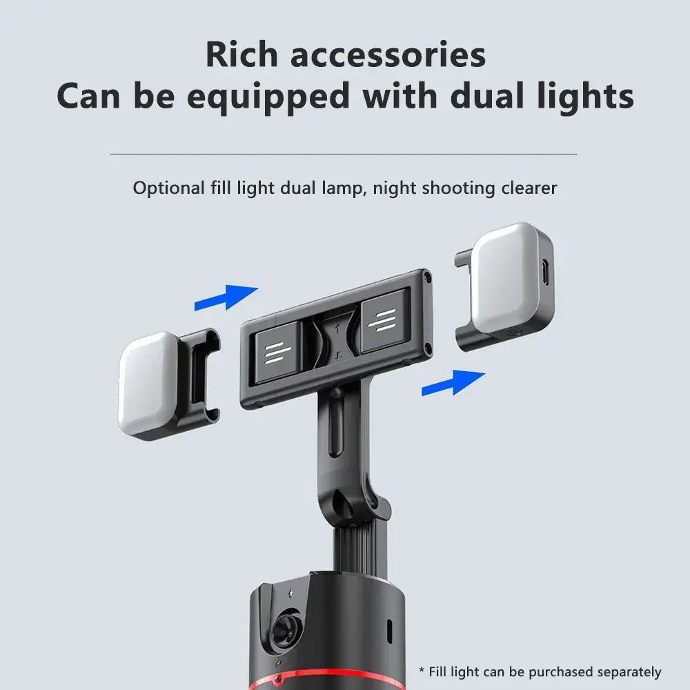 360 Auto Face Tracking Gimbal Auto Tracking Phone Holder Smart Selfie Gimbal Stabilizer with Gesture Control - Korvel
