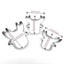 Christmas baked goods reindeer 3-piece set stainless steel biscuit mold Christmas reindeer cookie cutter set - Korvel