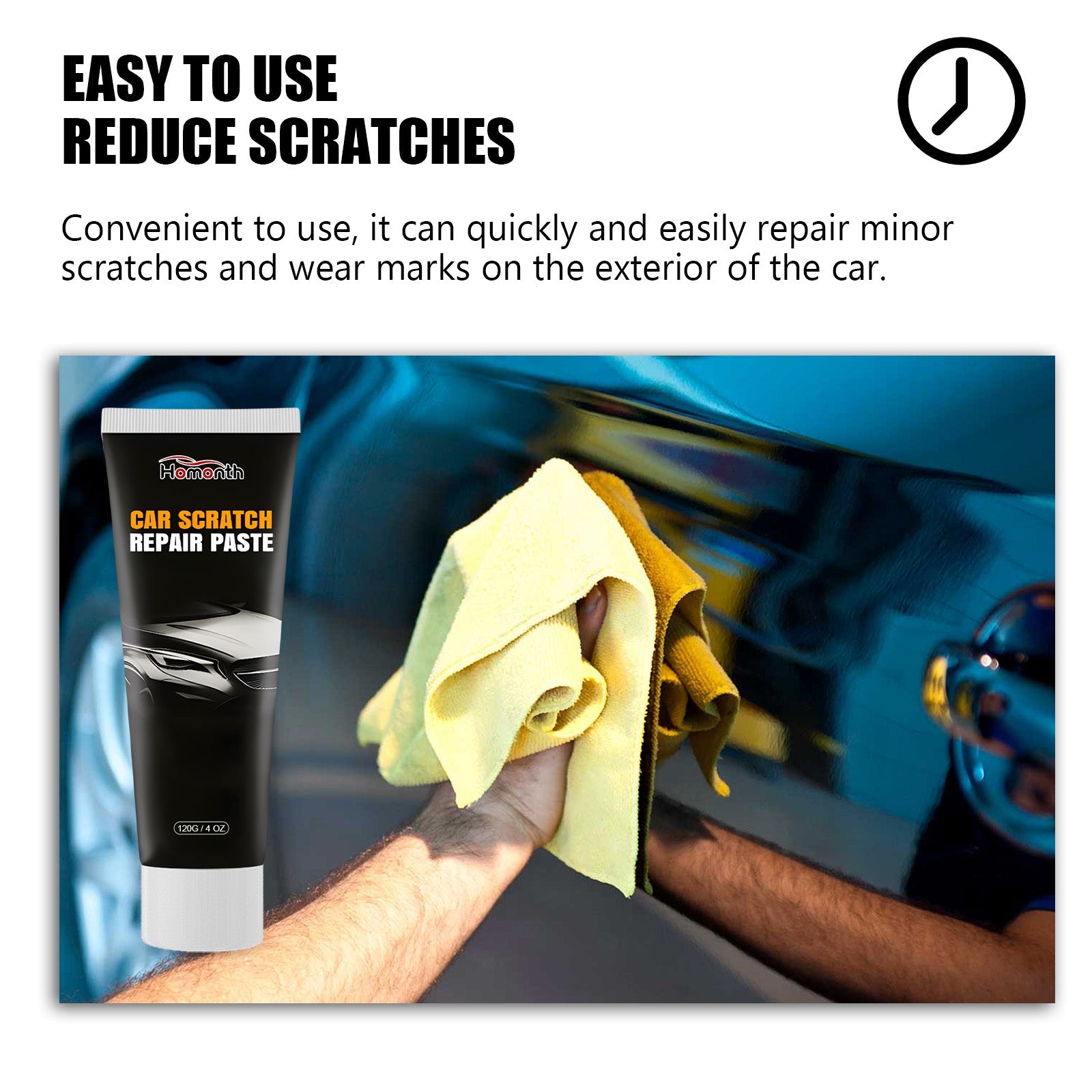 Car Scratch Repair Paste, Automotive Finish Scratch Deep Repair Finish Polishing Reconditioning Cream - Korvel