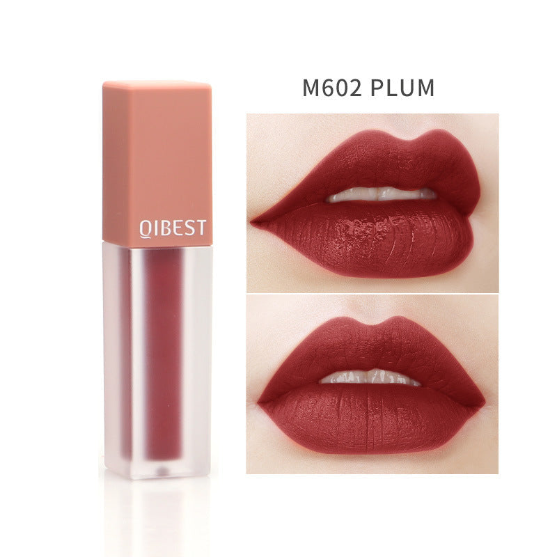 QIBEST Velvet Matte Lip Gloss - Pintalabios Líquido Cremoso