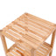 Étagère de salle de bain d'angle en bouleau à 2 niveaux - Unité de rangement en bois naturel