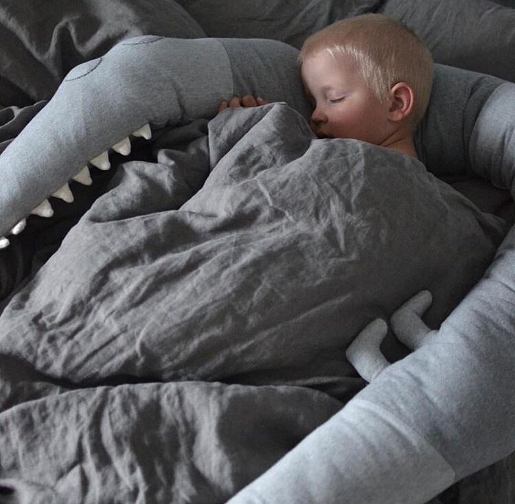 Soft Crocodile Plush Pillow - Bed Rails Crib Bumper Animal Shape Nursery Cradle Decor, Best Gift For Baby Toddler and Children - Korvel