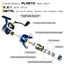 1pc metal spinning wheel speed ratio 5.2:1, far into Luya wheel can be sea fishing boat fishing outdoor fishing gear - Korvel