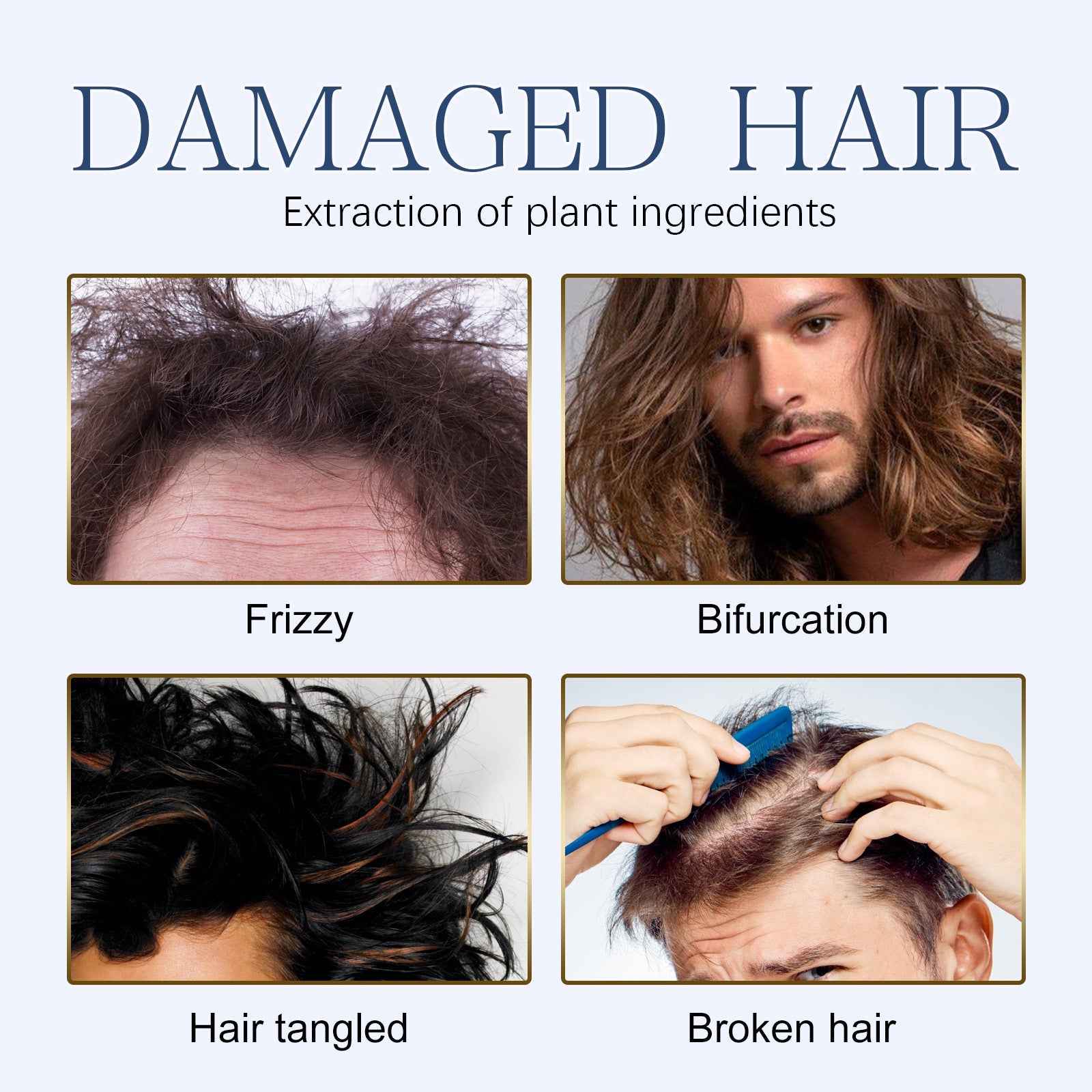 Men's Hair Care Cream Repair Dry Hair And Frizz Supple Repair Hair Care Cream - Korvel