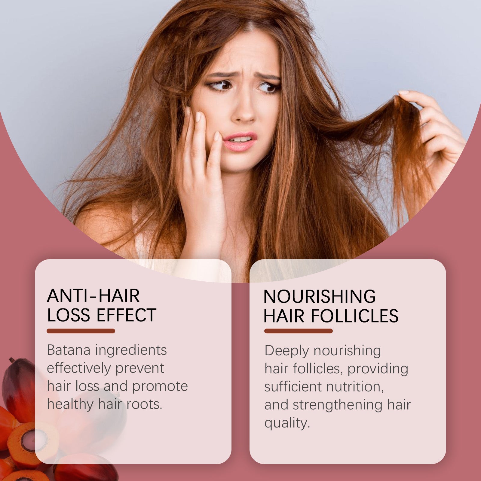 Batana Hair Oil Gentle Repair Nourishing, Supple And Plump Hair Moisturizing And Hydrating Hair Oil - Korvel