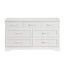 Modern 3 Drawer Bedroom Chest of Drawers with 7 Drawers Dresser Clothes Organizer -Metal Pulls White, 47.6″L x 15.7″W x 26.6″H - Korvel
