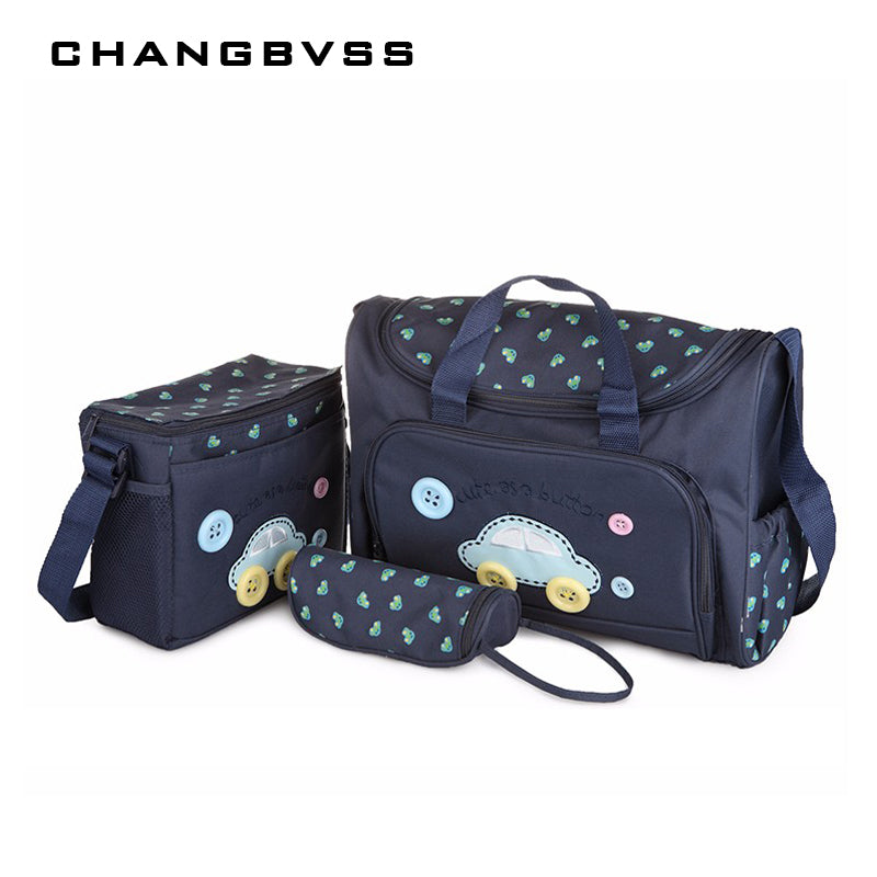 4-Piece Fashion Infant Diaper Bag Set for Moms