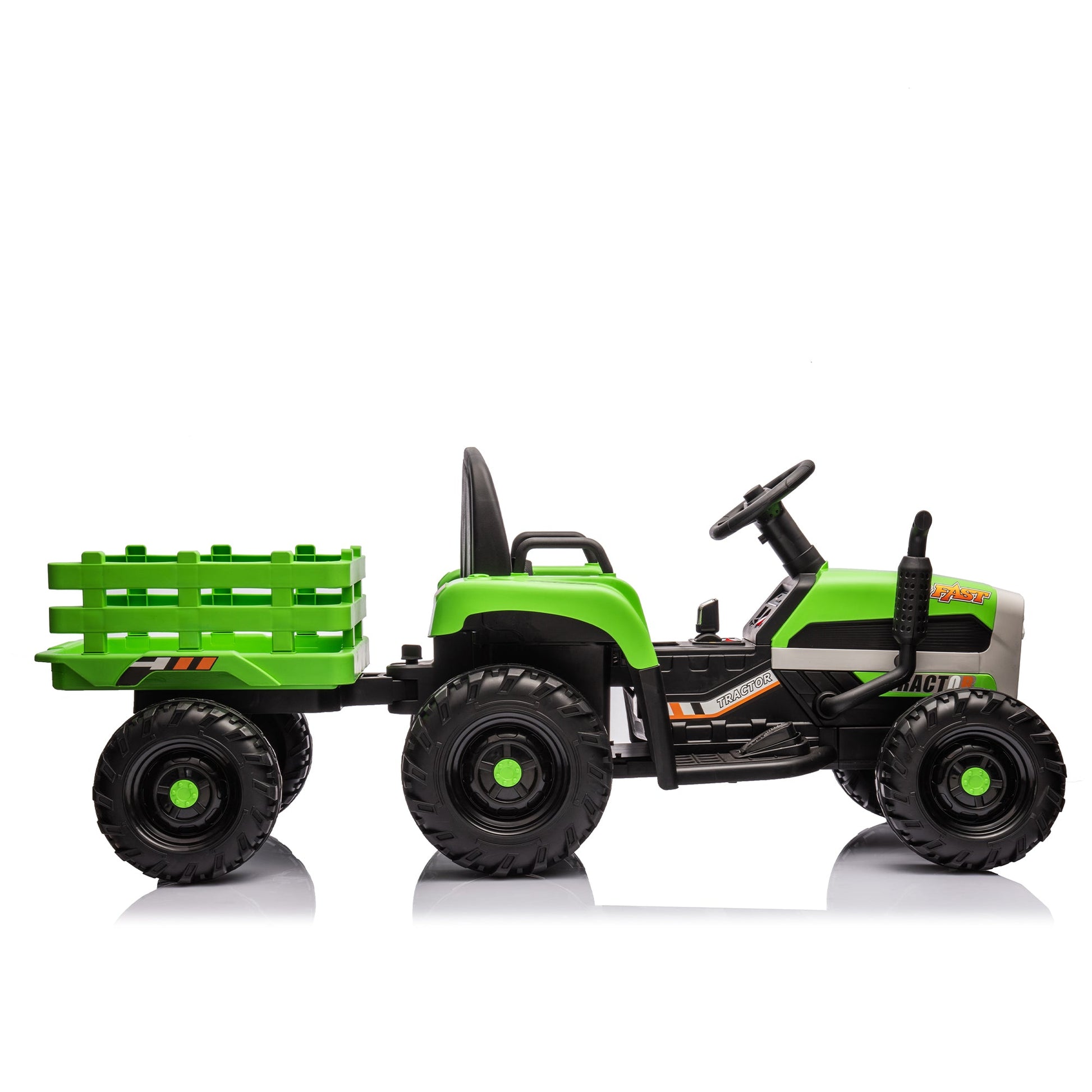 Children's electric tractor toy, powered by 24V battery, 200w * 2 motor 1.86-4.97MPH/remote control three speed adjustable - Korvel