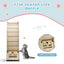 Indoor cat treadmill with carpet, tear device and latch natural wood, 39.4 inches long x 13.2 inches wide x 41.3 inches high - Korvel