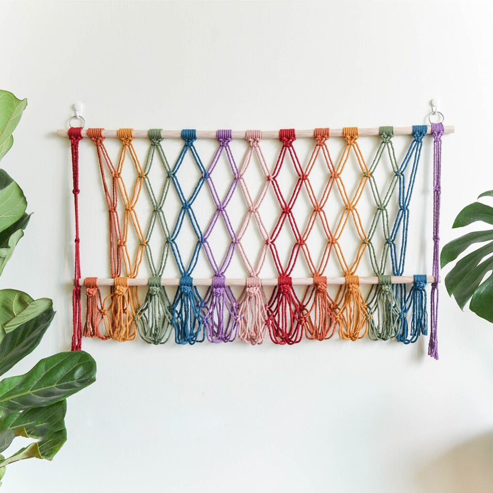 Creative wall decoration cotton rope woven mesh bag toy hammock storage tapestry - Korvel