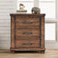 Rustic Three Drawer Reclaimed Solid Wood Framhouse Nightstand - Korvel