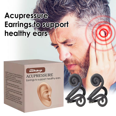 Tinnitus Relief Earrings, Relieve Ear Discomfort Tinnitus Ear Back Ear Care Massage Earrings - Korvel